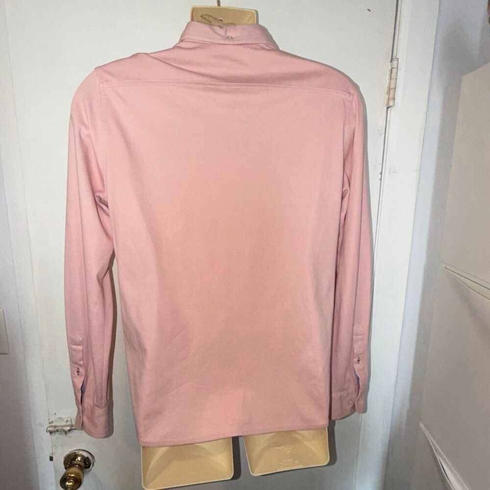 TOMMY HILFIGER Pink Slim Fit Long Sleeve Button up Pique Shirt-M - Picture 4 of 9